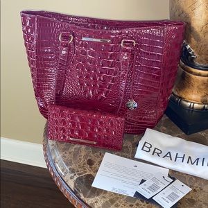 Brahmin Medium Lena Chianti Melbourne Leather